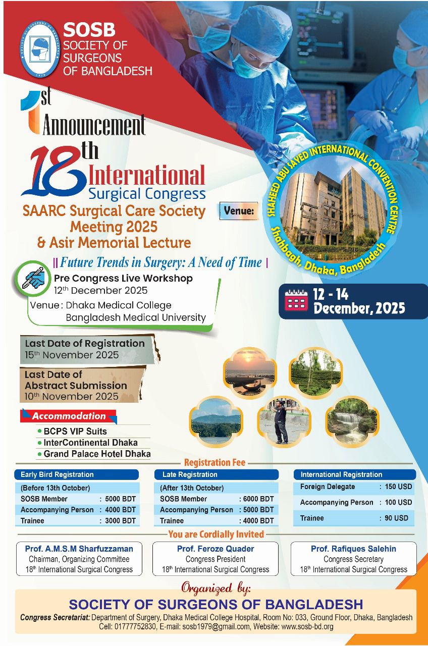 18th International Surgical Congress 12-14, December 2025.